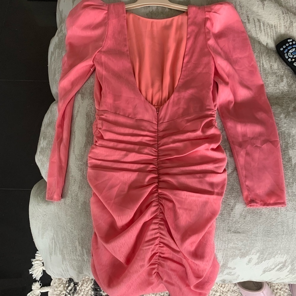 Revolve NBD Bekah Long Sleeve Ruched Mini Cocktail Dress - Picture 8 of 11